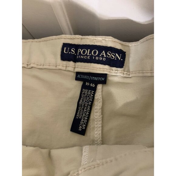 New US POLO Assn. Hartford Men’s Sz 46 flat Front Shorts - Picture 2 of 8